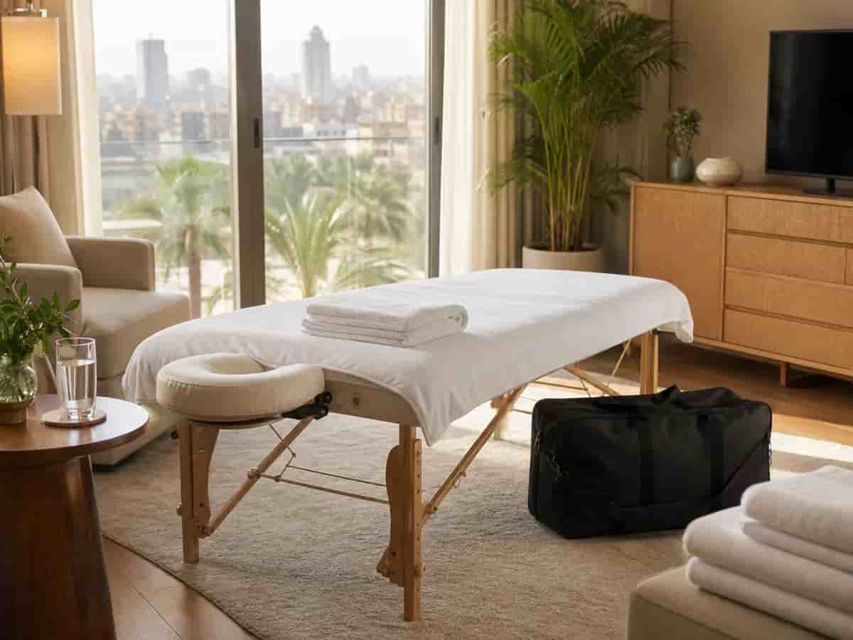 Room reset after an at-home massage session