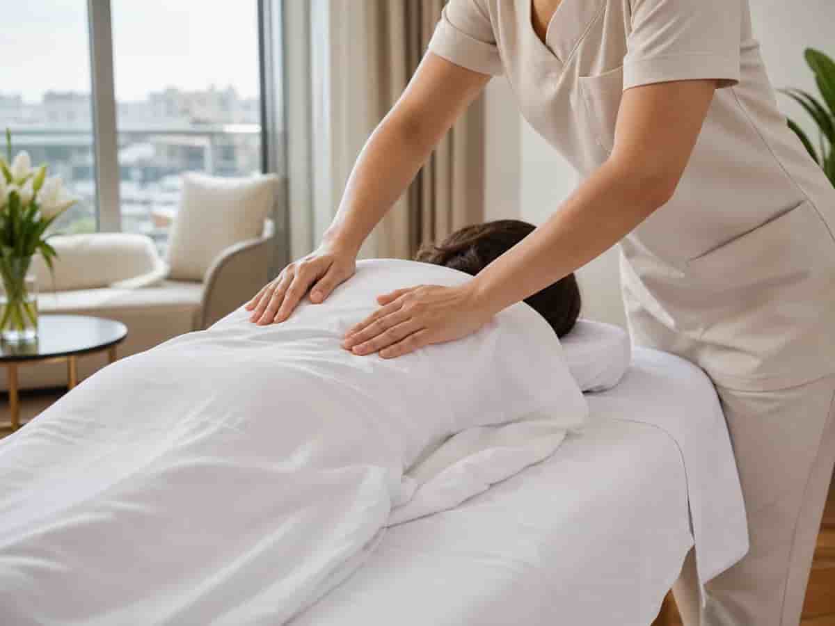 Professional home massage session with full privacy